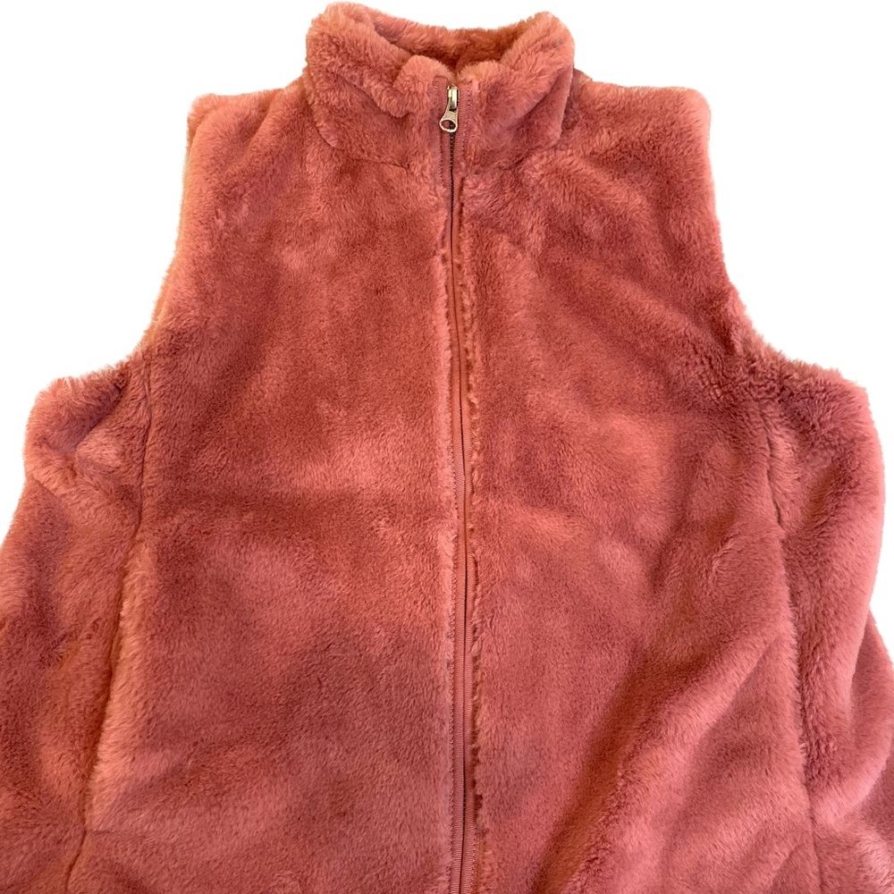 EUC J Crew Faux Fur Blush Pink Vest Size Medium